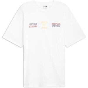 Puma Graphics Winning Crew Neck Short Sleeve T-Shirt Mens White Casual SIze XL